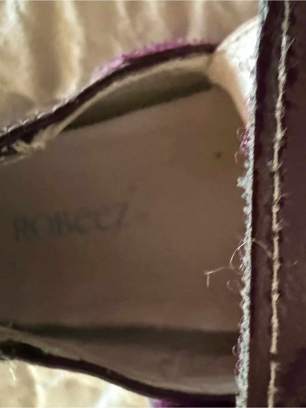 Robeez Shiny Purple Patent Mary Jane Shoes with Tulle Accent